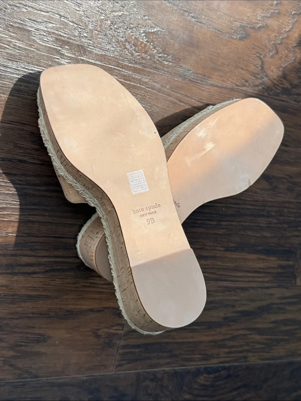 kate spade Pink Insole Cork Wedge Slide Sandals